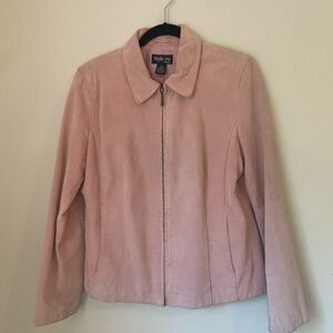 Style & Co. women's pink leather jacket
